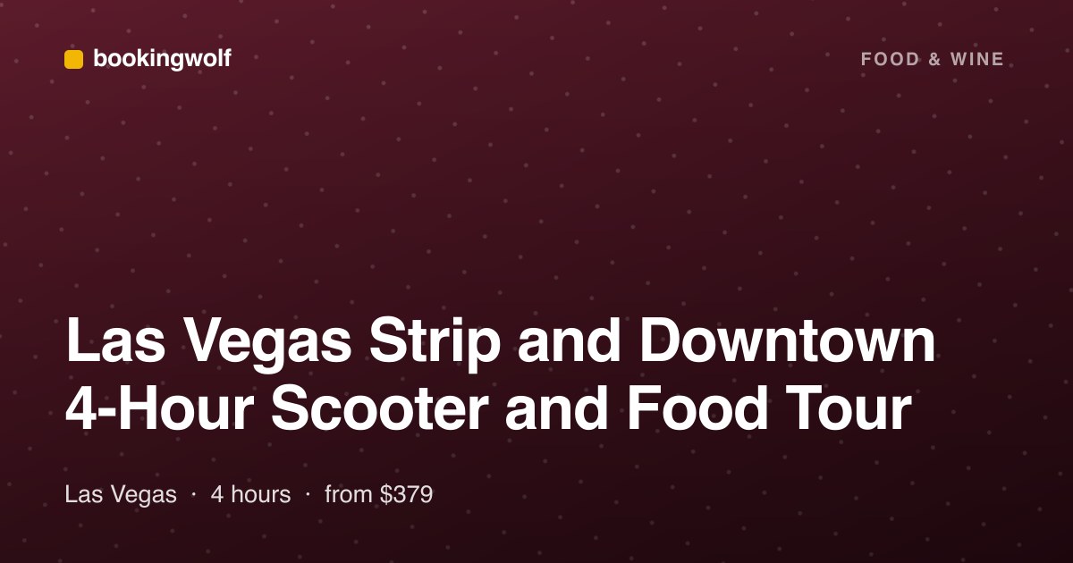 Las Vegas Strip and Downtown 4-Hour Scooter and Food Tour