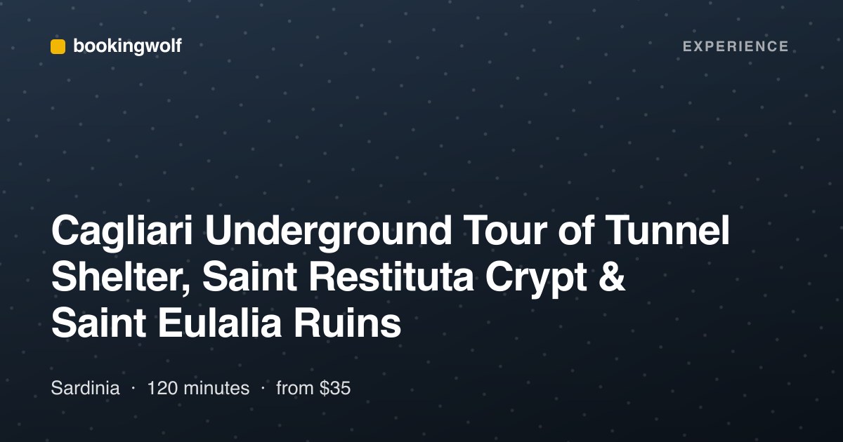 Cagliari Underground Tour of Tunnel Shelter, Saint Restituta Crypt & Saint Eulalia Ruins