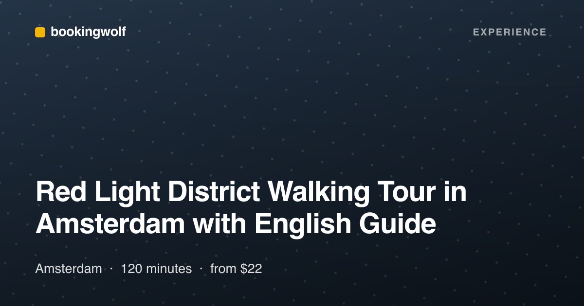 Red Light District Walking Tour in Amsterdam with English Guide