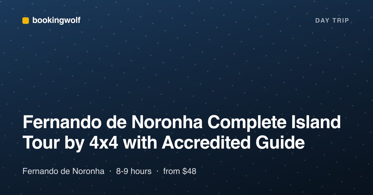 Fernando de Noronha Complete Island Tour by 4x4 with Accredited Guide