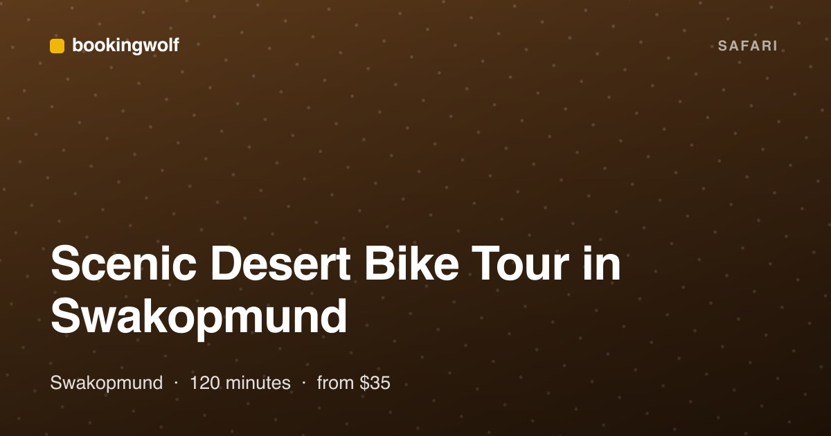 Scenic Desert Bike Tour in Swakopmund