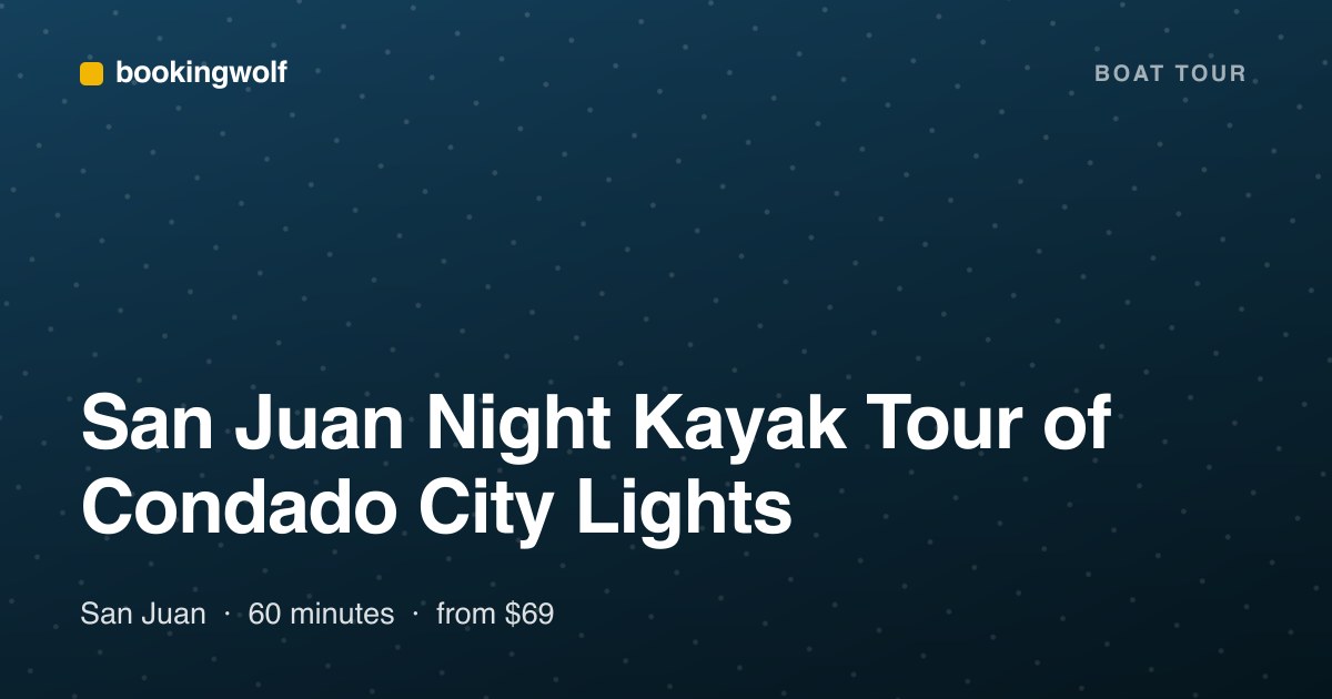 San Juan Night Kayak Tour of Condado City Lights