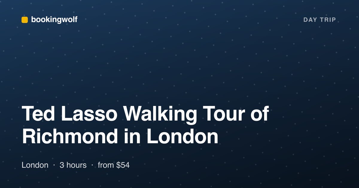 Ted Lasso Walking Tour of Richmond in London