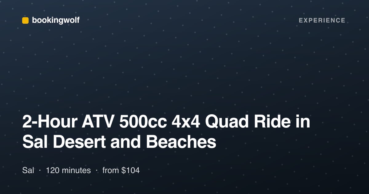 2-Hour ATV 500cc 4x4 Quad Ride in Sal Desert and Beaches