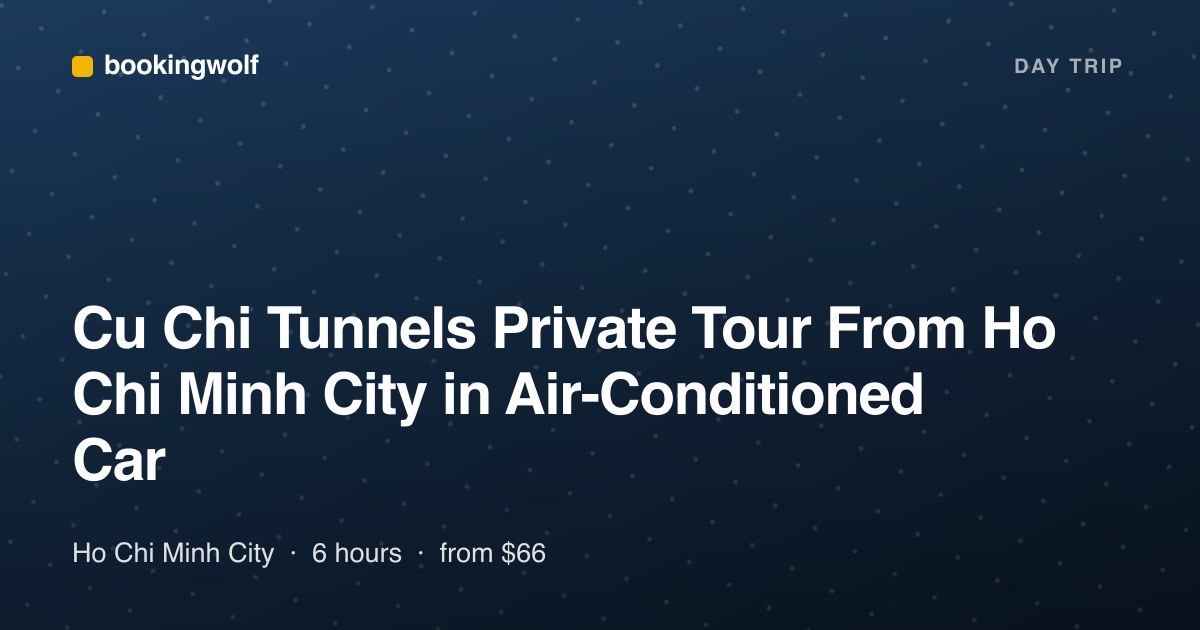 Cu Chi Tunnels Private Tour From Ho Chi Minh City in Air-Conditioned Car