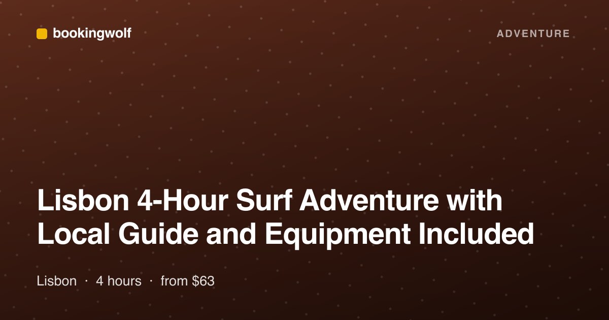 Lisbon 4-Hour Surf Adventure with Local Guide and Equipment Included