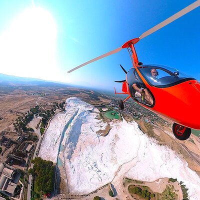 Gyrocopter Tour over the Pamukkale Travertines