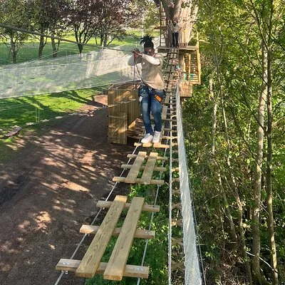 Treetop adventure course in the heart of Rouen