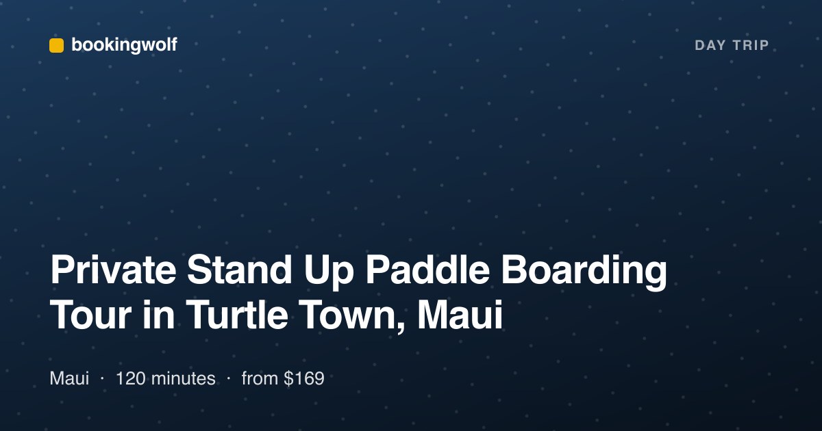 Private Stand Up Paddle Boarding Tour in Turtle Town, Maui