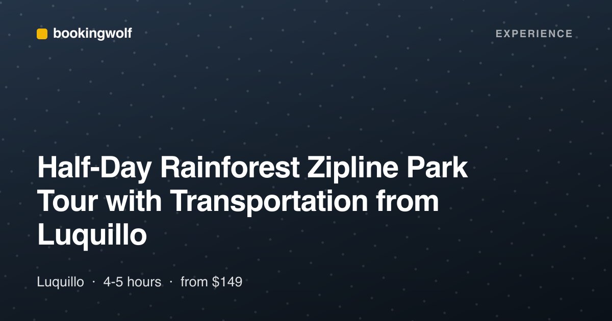 Half-Day Rainforest Zipline Park Tour with Transportation from Luquillo