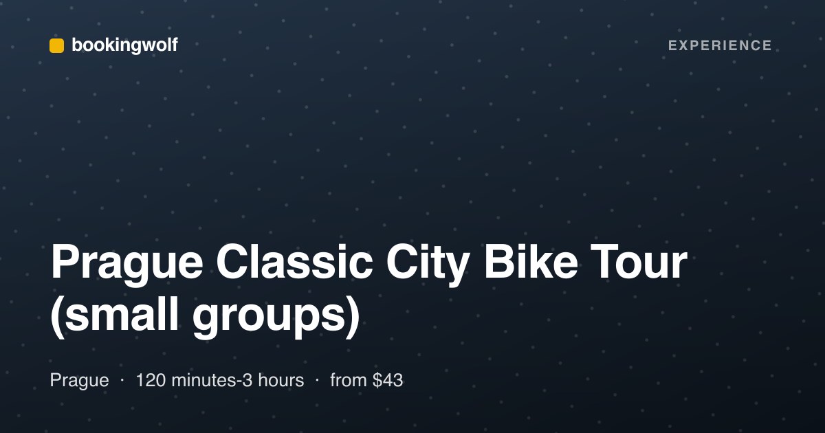 Prague Classic City Bike Tour (small groups)