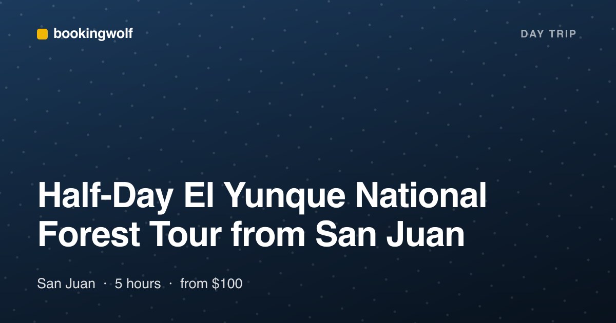 Half-Day El Yunque National Forest Tour from San Juan