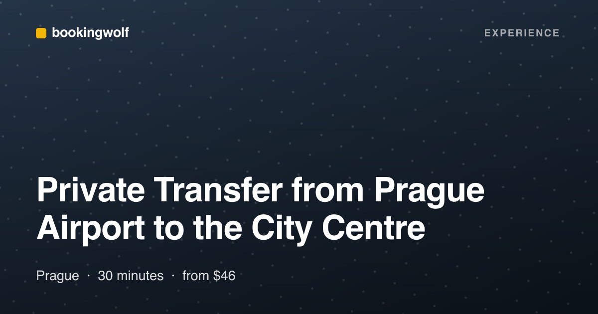 Private Transfer from Prague Airport to the City Centre