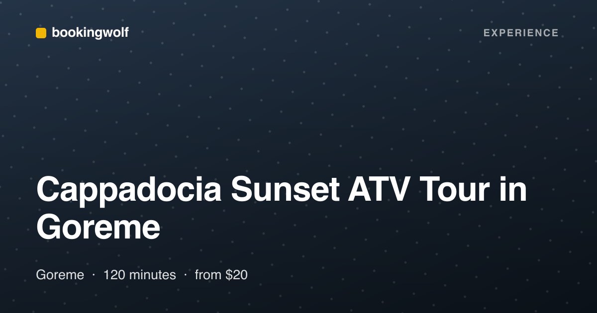 Cappadocia Sunset ATV Tour in Goreme