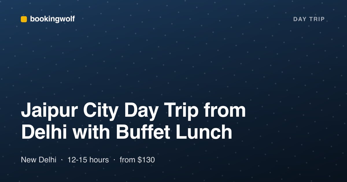 Jaipur City Day Trip from Delhi with Buffet Lunch