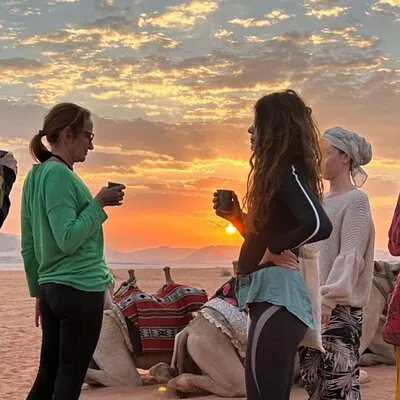 Private Camel Ride Sunset View at Wadi Rum, Include tea and snacks