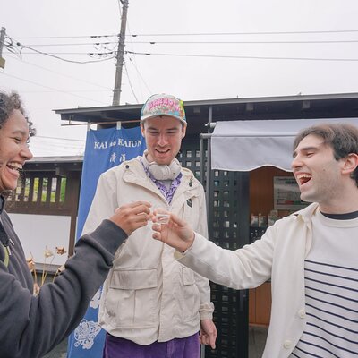 Cultural Lakeside Walk at Mt. Fuji Sake Snacks and Crafts