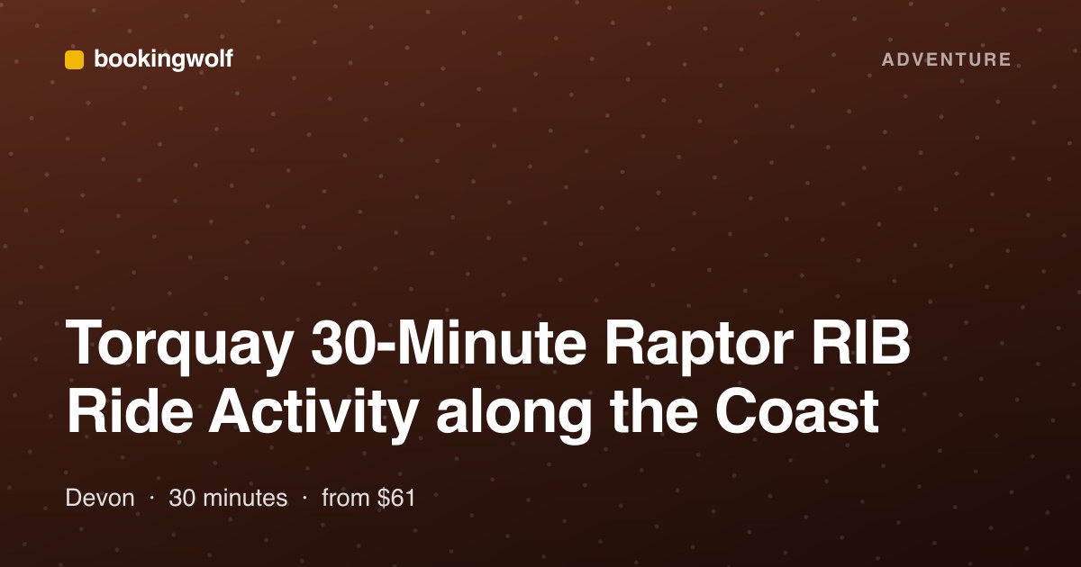 Torquay 30-Minute Raptor RIB Ride Activity along the Coast