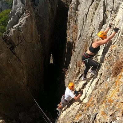 From Estepona: Guided Via Ferrata Adventure in Benalauría