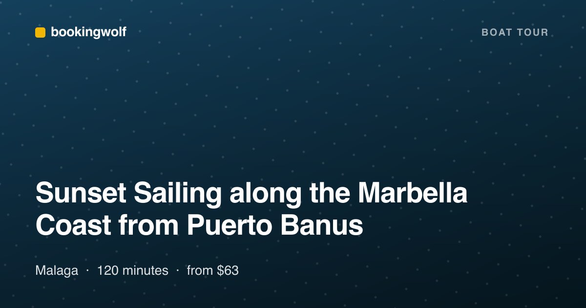 Sunset Sailing along the Marbella Coast from Puerto Banus