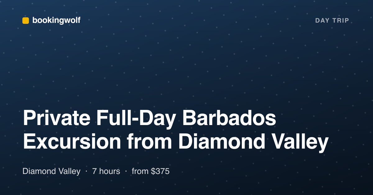 Private Full-Day Barbados Excursion from Diamond Valley