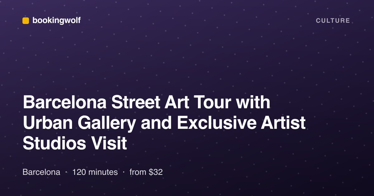Barcelona Street Art Tour with Urban Gallery and Exclusive Artist Studios Visit
