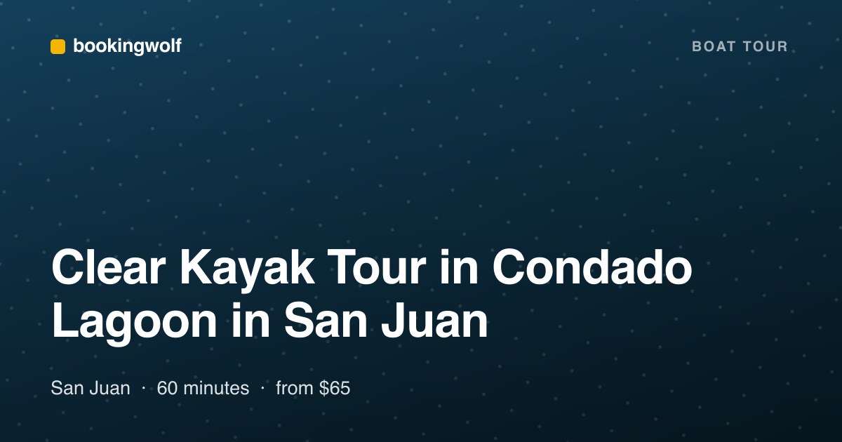 Clear Kayak Tour in Condado Lagoon in San Juan