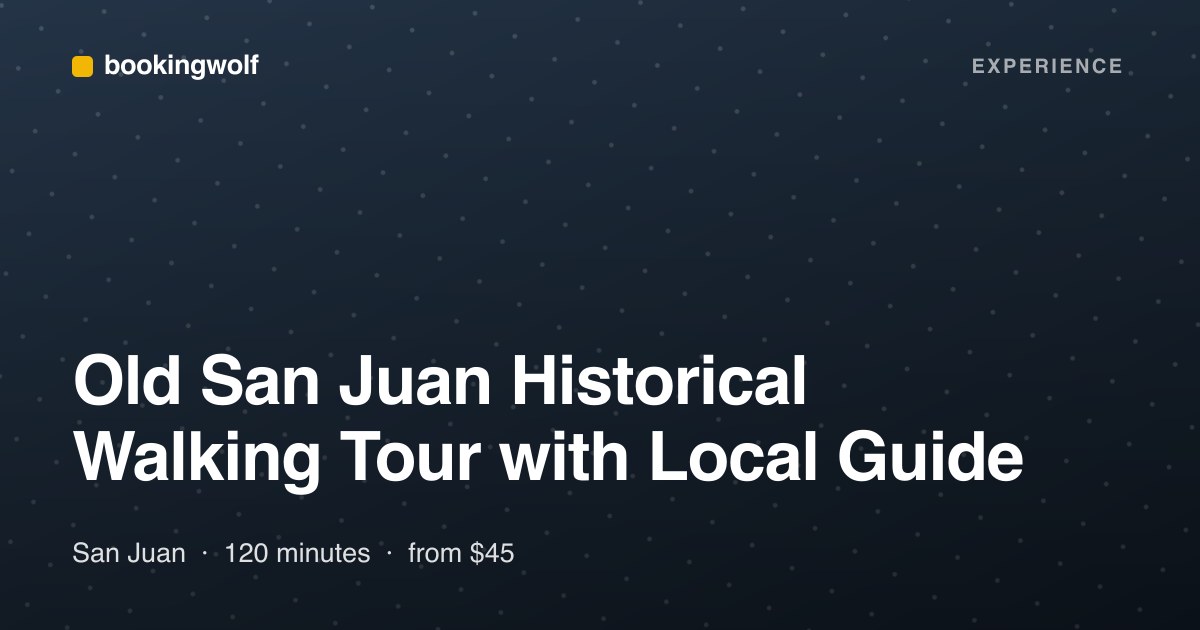 Old San Juan Historical Walking Tour with Local Guide