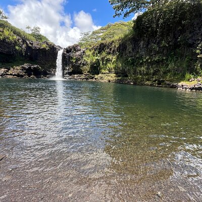 Waiale Waterfalls hike and swim with Native Hawaiian