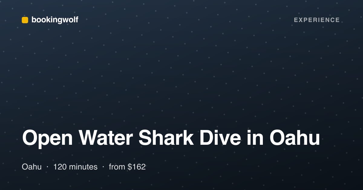 Open Water Shark Dive in Oahu