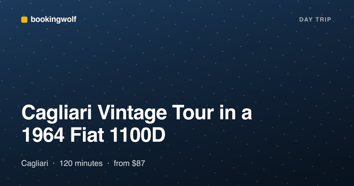 Cagliari Vintage Tour in a 1964 Fiat 1100D