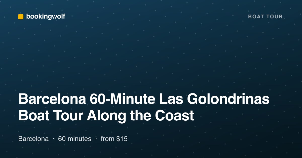Barcelona 60-Minute Las Golondrinas Boat Tour Along the Coast