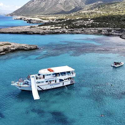 From Latchi: 3 hrs Blue Lagoon Akamas Cruise & large slide