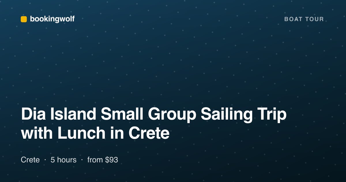 Dia Island Small Group Sailing Trip with Lunch in Crete