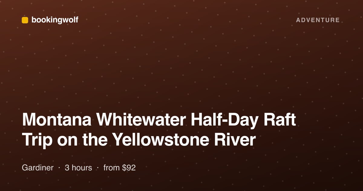 Montana Whitewater Half-Day Raft Trip on the Yellowstone River