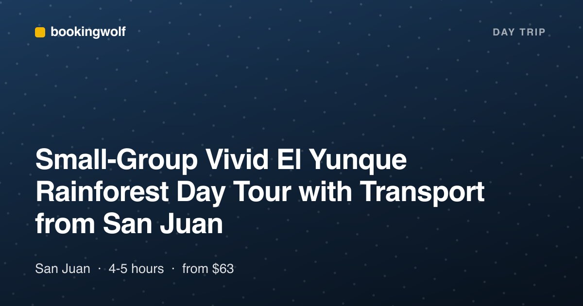 Small-Group Vivid El Yunque Rainforest Day Tour with Transport from San Juan