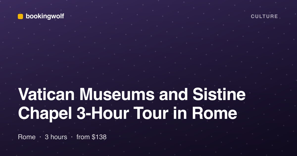Vatican Museums and Sistine Chapel 3-Hour Tour in Rome