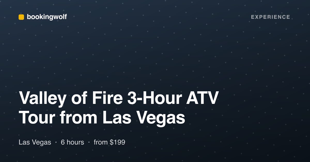 Valley of Fire 3-Hour ATV Tour from Las Vegas