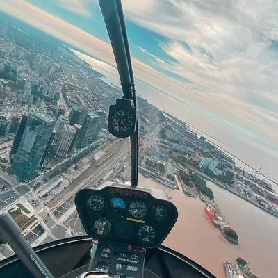 Private Helicopter Flight over the City of Buenos Aires