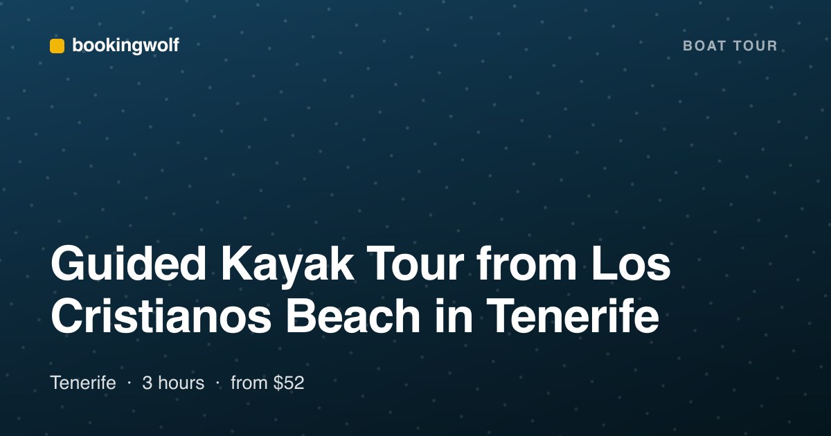 Guided Kayak Tour from Los Cristianos Beach in Tenerife