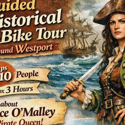 EBIKE GUIDED TOUR HERITAGE center & THE PIRATE QUEEN LEDGENDS