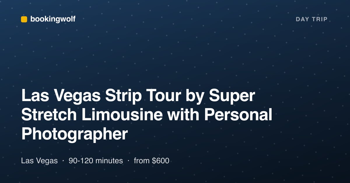 Las Vegas Strip Tour by Super Stretch Limousine with Personal Photographer