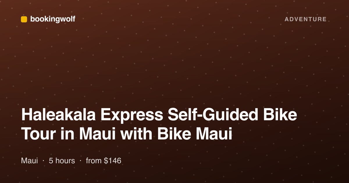 Haleakala Express Self-Guided Bike Tour in Maui with Bike Maui