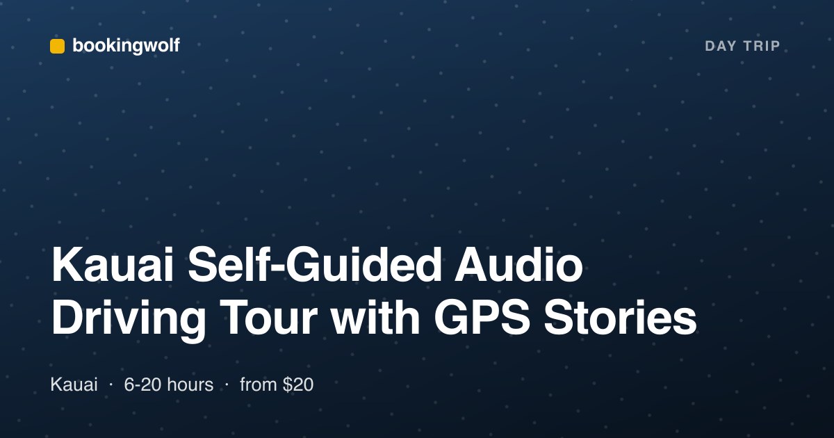 Kauai Self-Guided Audio Driving Tour with GPS Stories