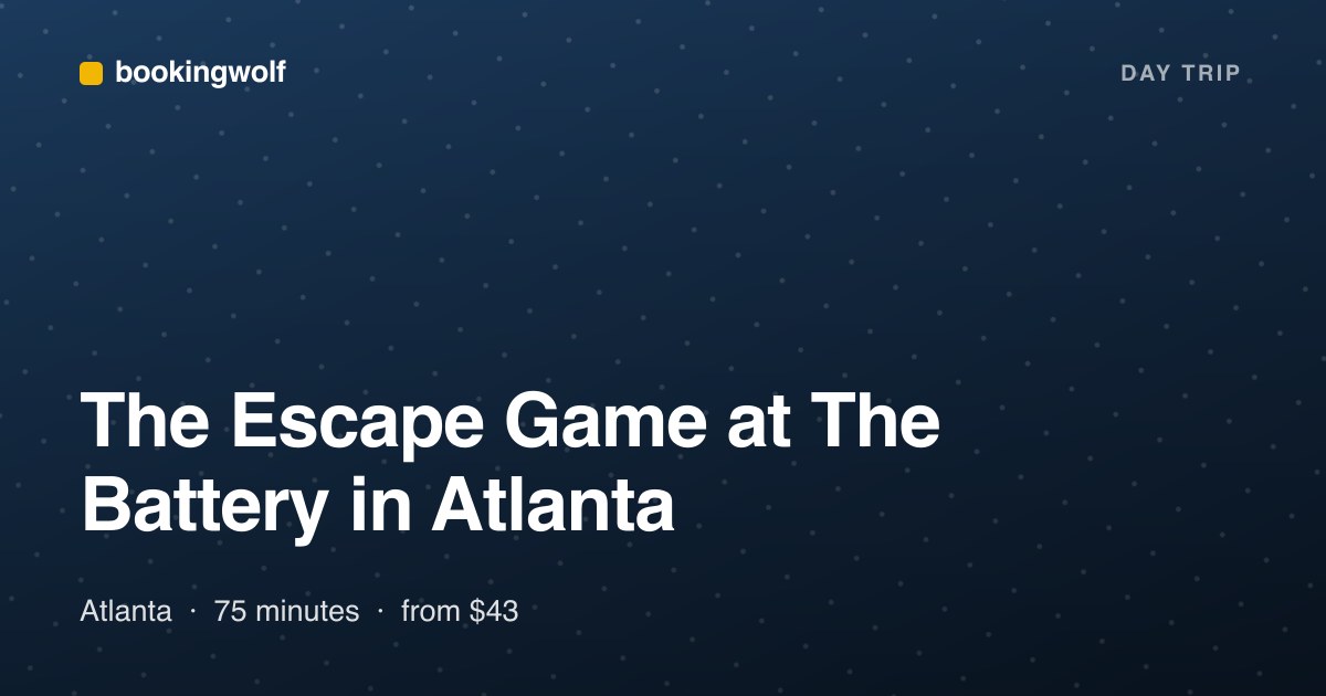 The Escape Game at The Battery in Atlanta