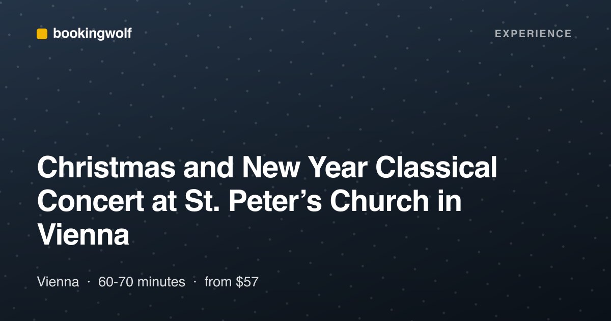 Christmas and New Year Classical Concert at St. Peter’s Church in Vienna