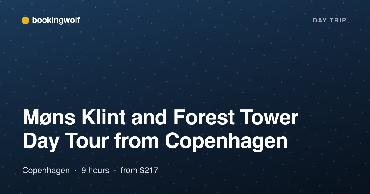 Møns Klint and Forest Tower Day Tour from Copenhagen