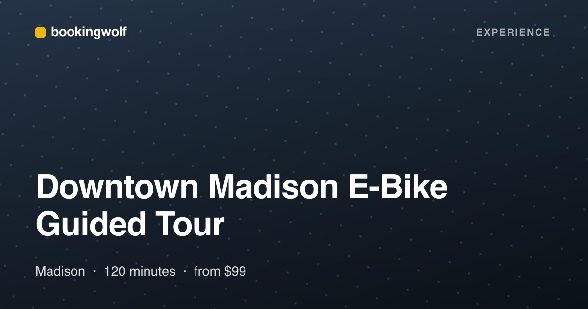 Downtown Madison E-Bike Guided Tour