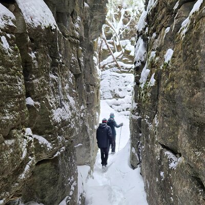 Private Nottawasaga Bluffs Caves Snowshoe, Collingwood/Creemore