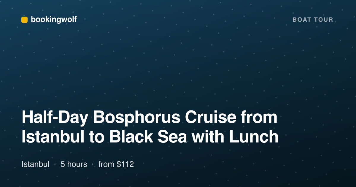 Half-Day Bosphorus Cruise from Istanbul to Black Sea with Lunch